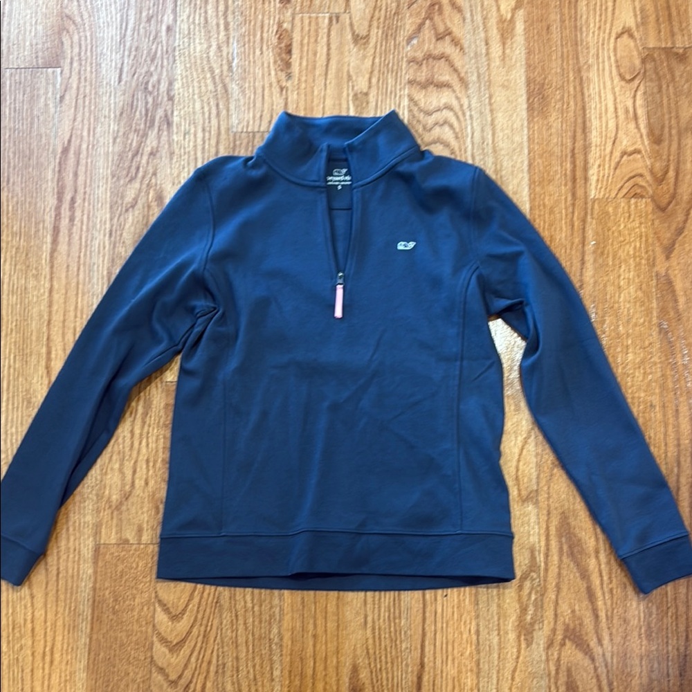 Vineyard Vines Women's Navy Quarter-zip Sweater